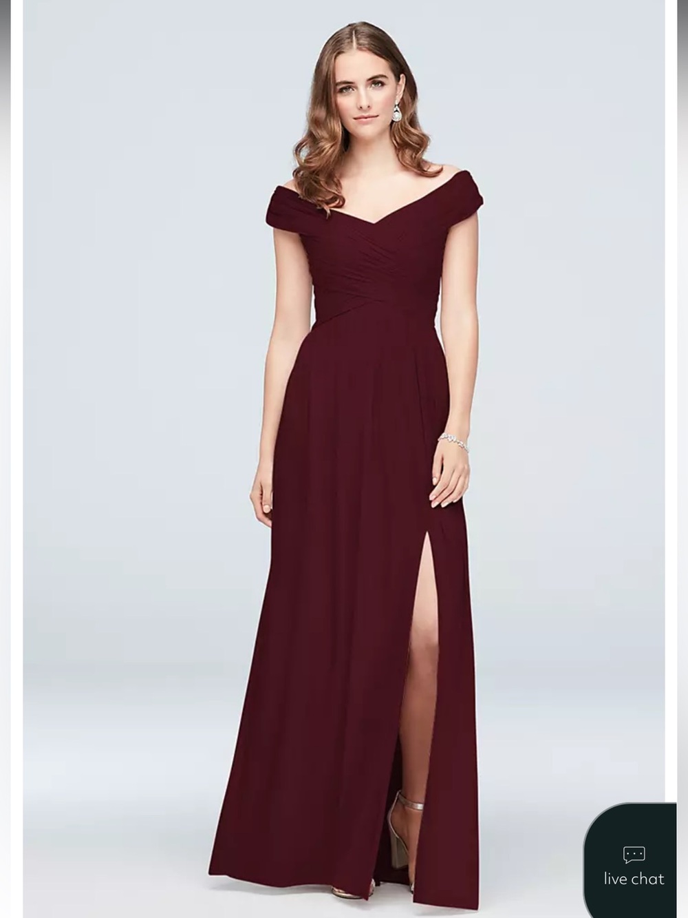 Crisscross Off-the-Shoulder Mesh Dress in Wine